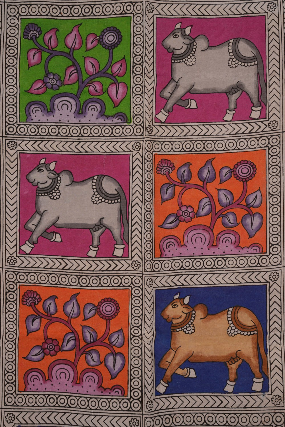 Image of Kalamkari Fish Printed Saree