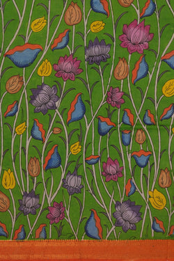 Image of Kalamkari Fish Printed Saree