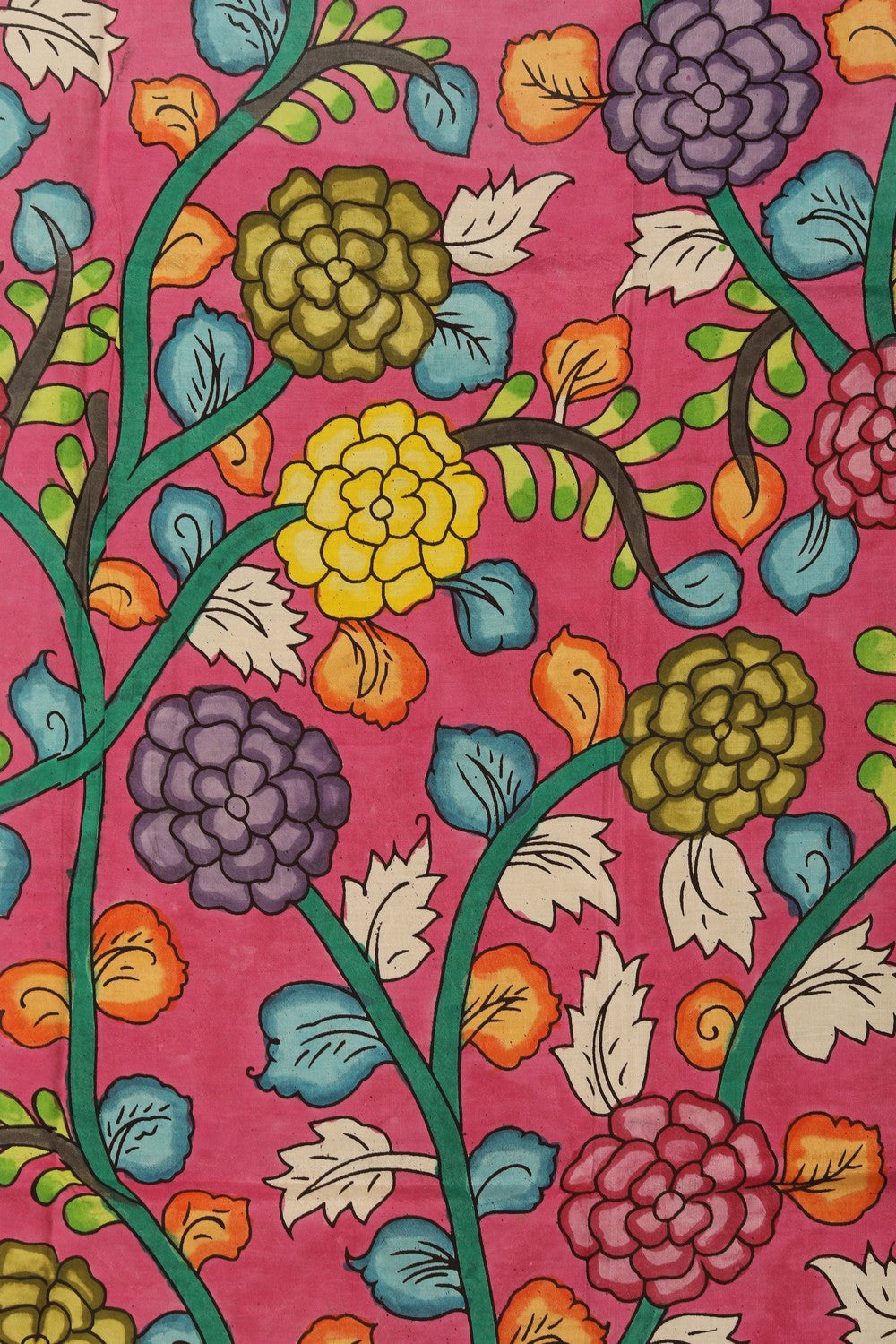 Kalamkari Pink Saree
