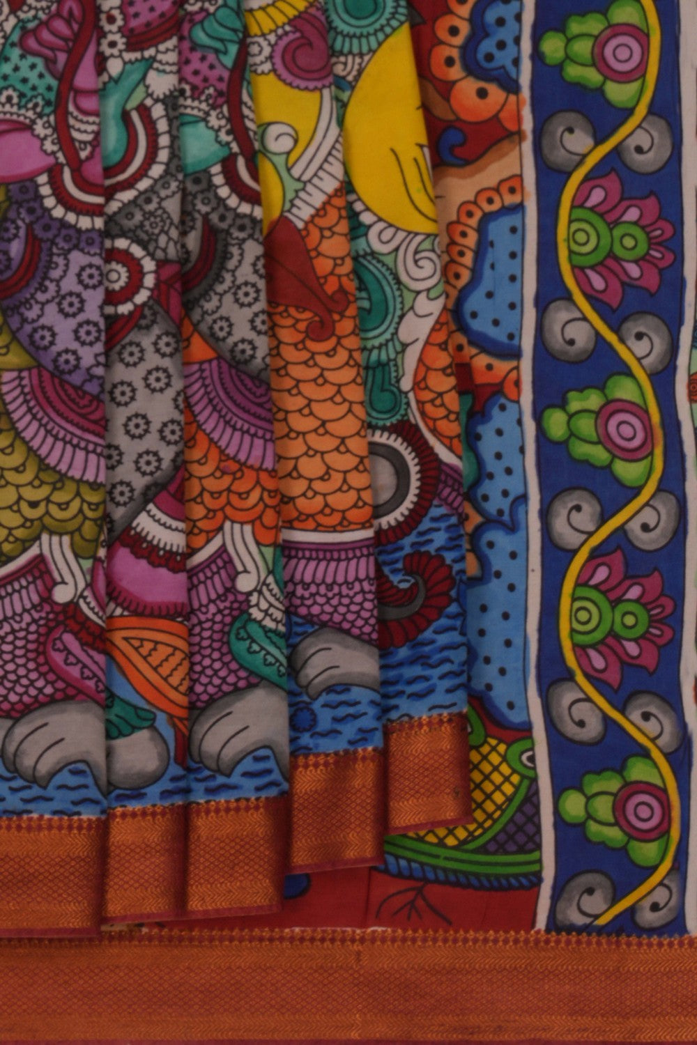 Kalamkari Multi-Colour Saree