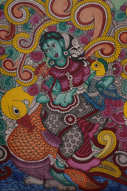Image of Kalamkari Multi-Colour Saree