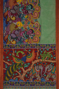 Image of Kalamkari Multi-Colour Saree