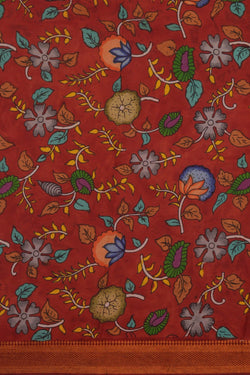Image of Kalamkari Multi-Colour Saree