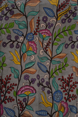 Image of Kalamkari Floral Printed Saree