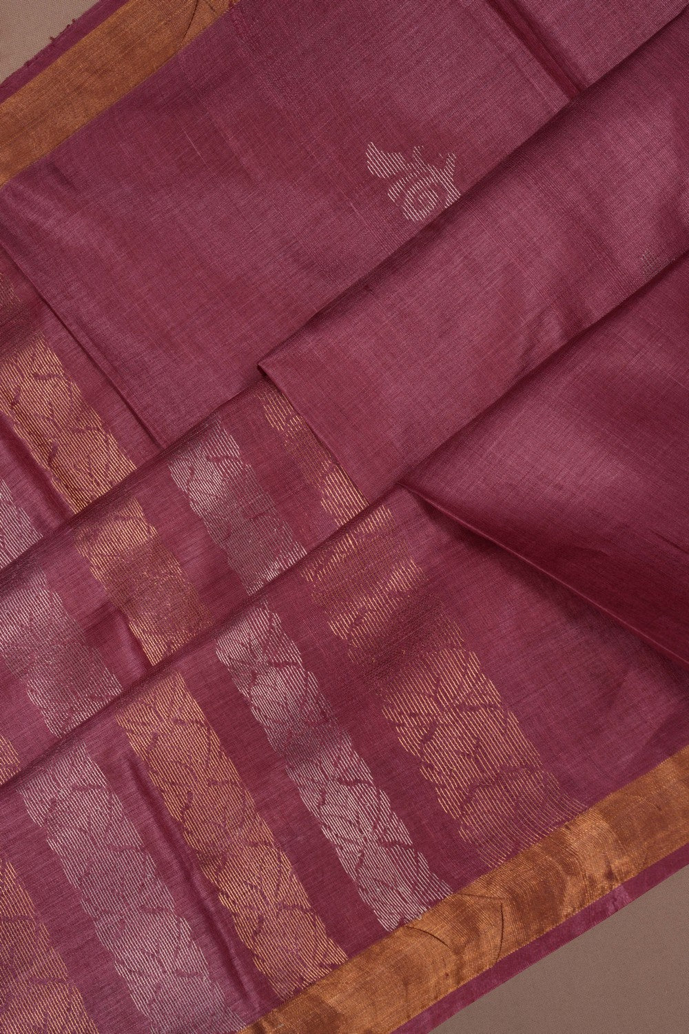 Image of A Tussar Zari Motif Saree