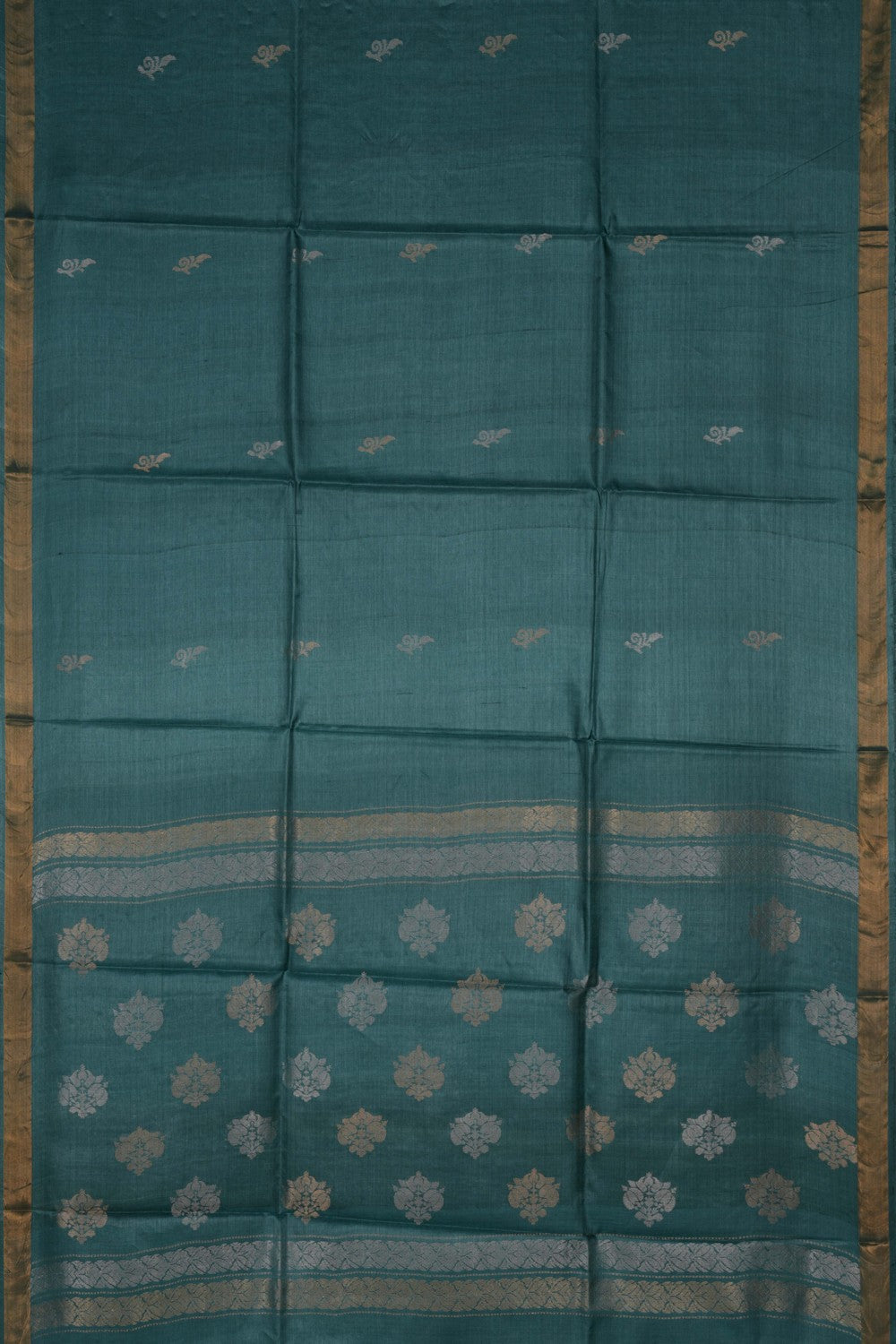 A Tussar Zari Motif Saree