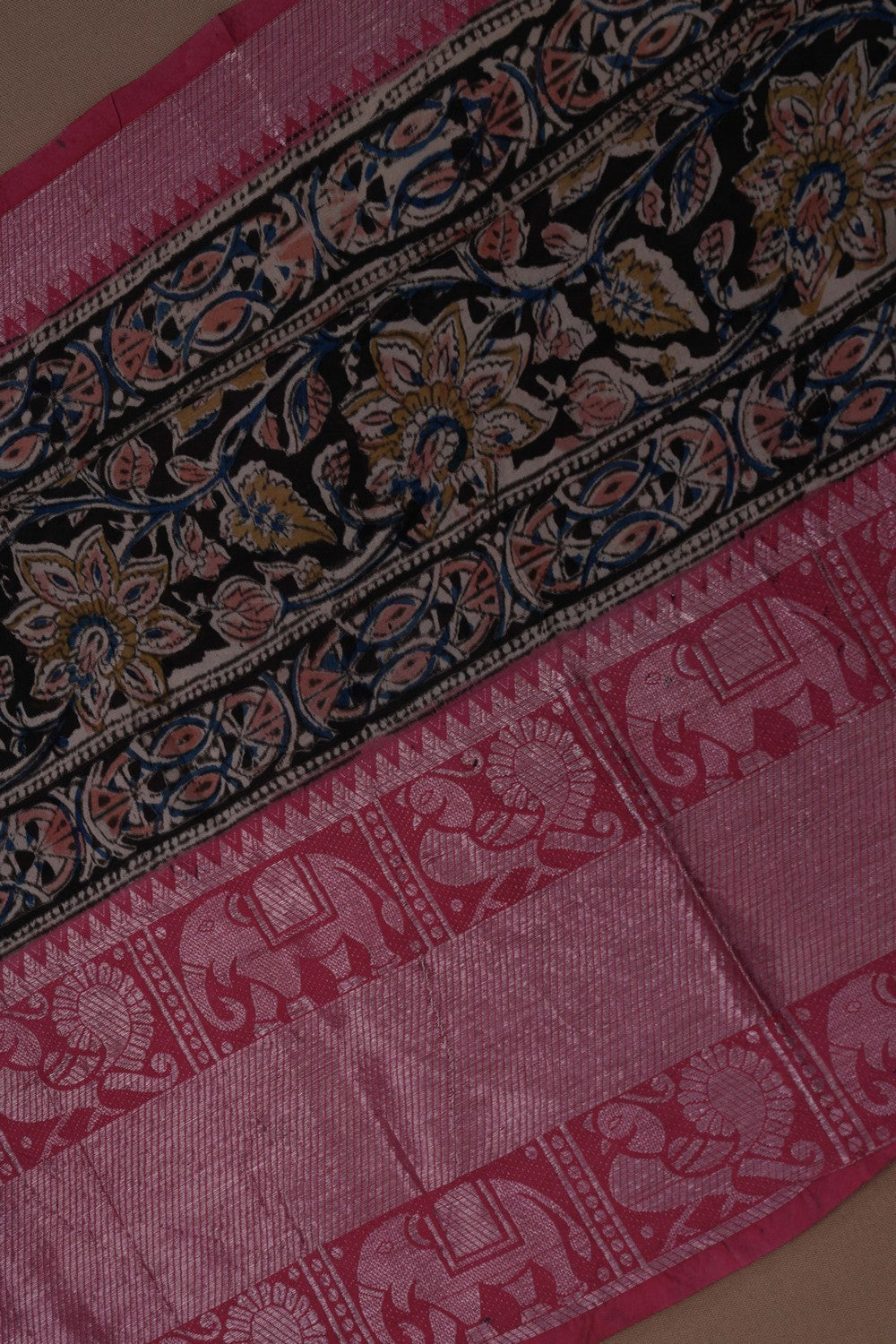 Mangalgiri Silk Bagru Printed Saree