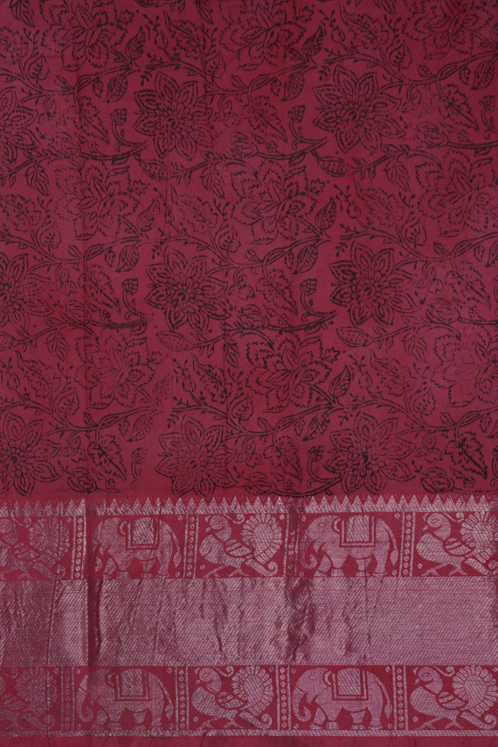 Mangalgiri Silk Bagru Printed Saree