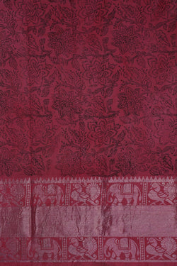 Image of Mangalgiri Silk Bagru Printed Saree