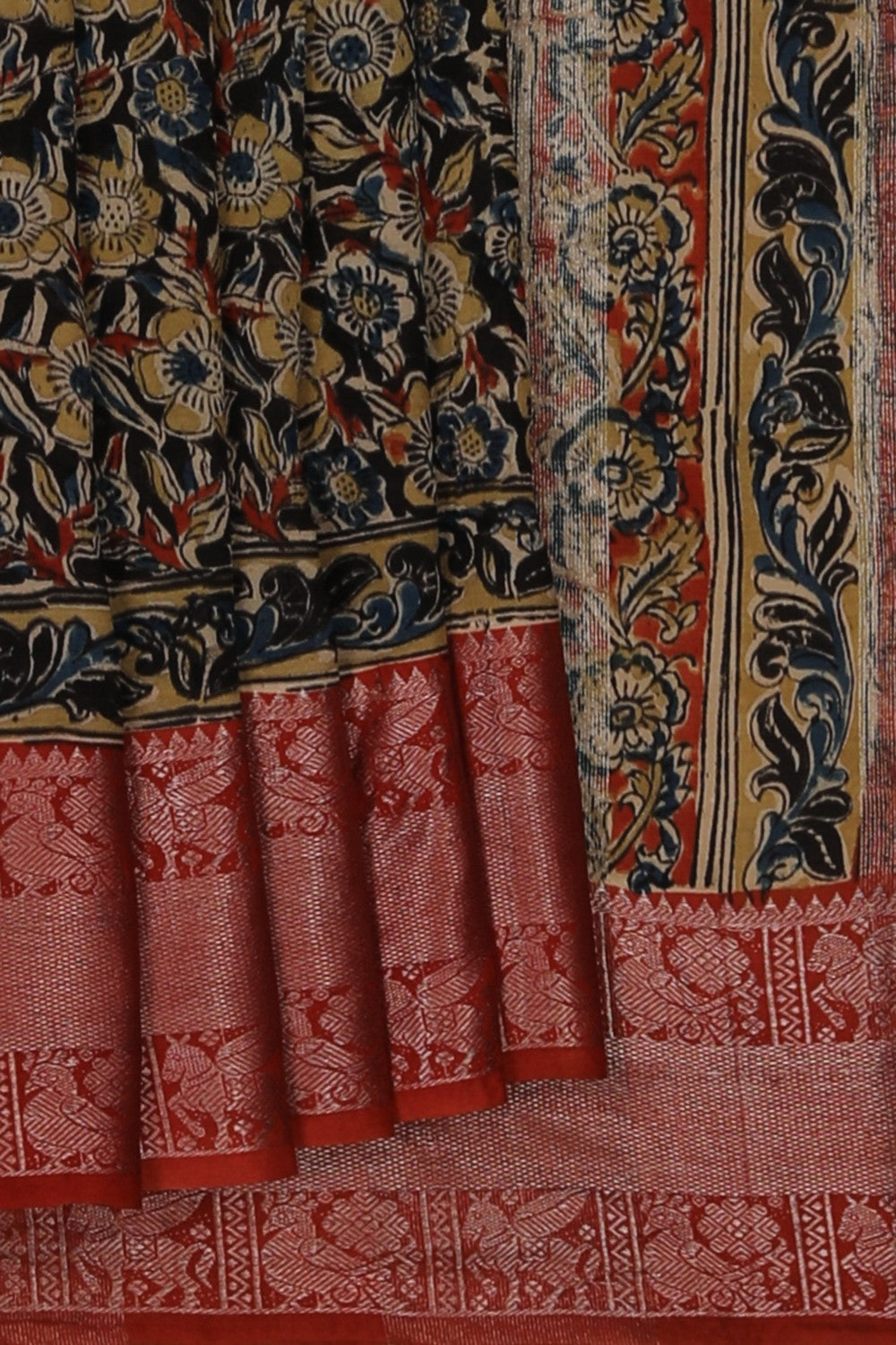 Image of Mangalgiri Silk Bagru Printed Saree