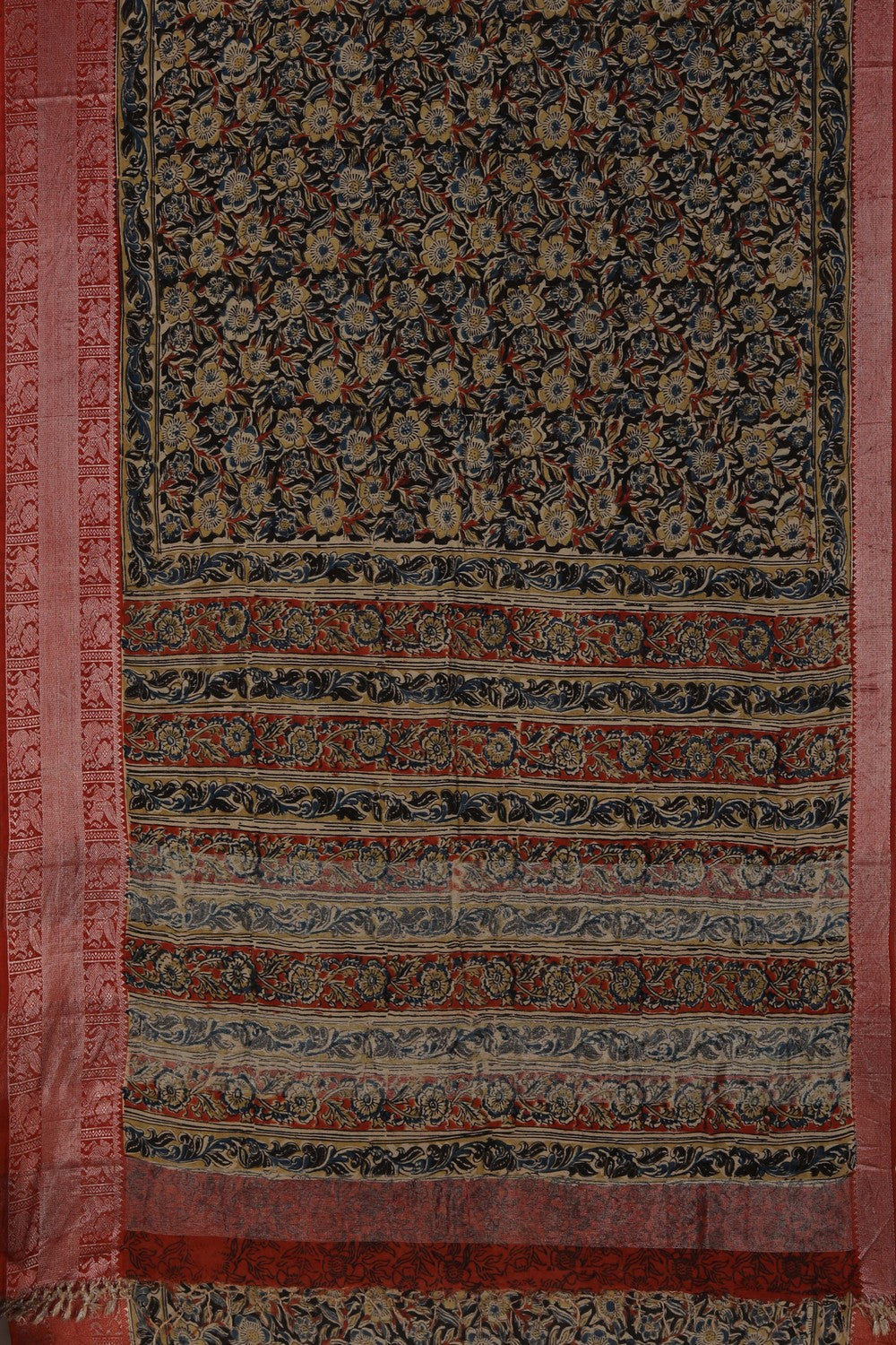 Image of Mangalgiri Silk Bagru Printed Saree