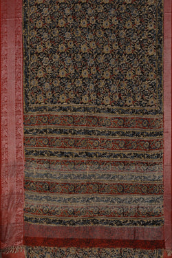 Image of Mangalgiri Silk Bagru Printed Saree