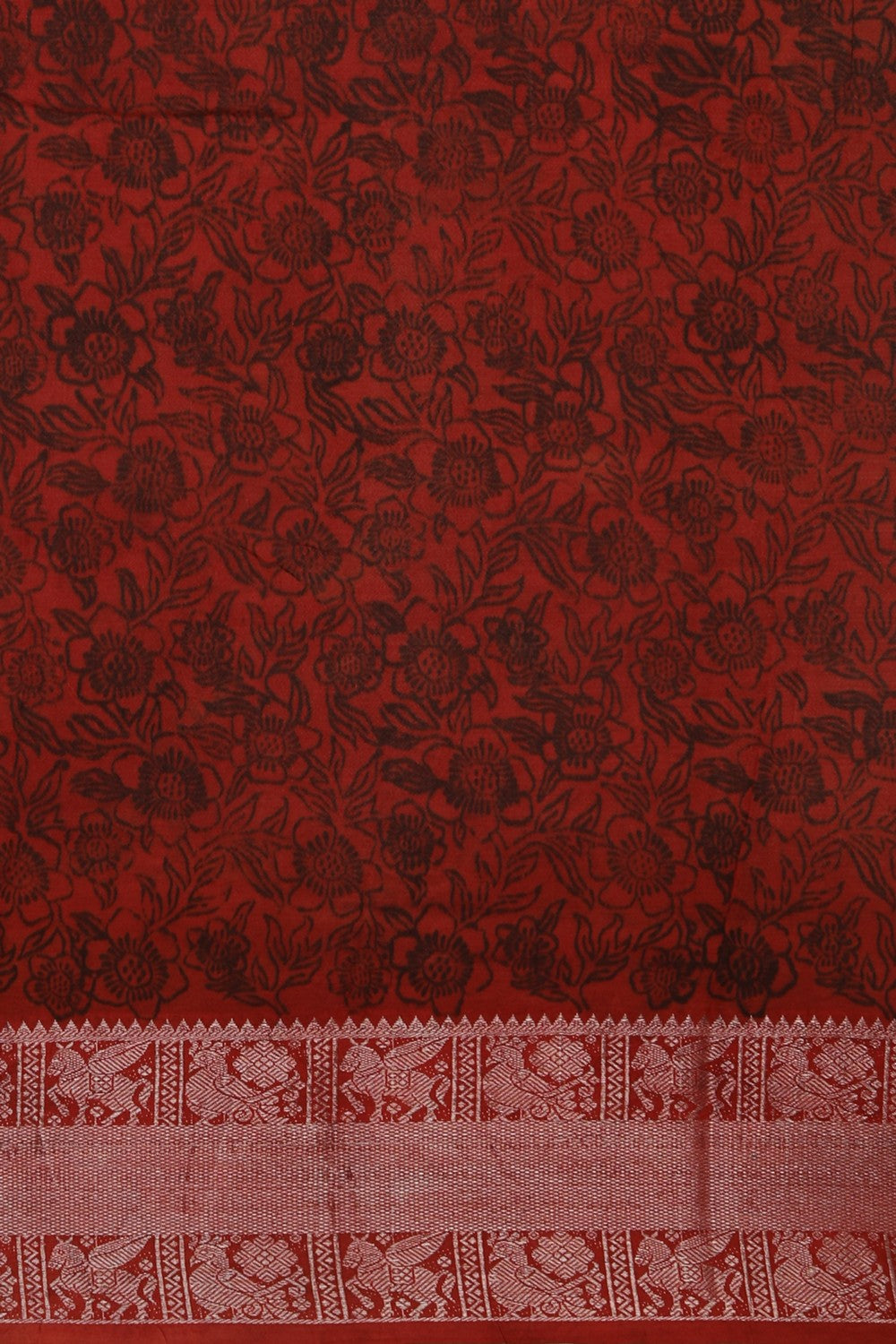 Image of Mangalgiri Silk Bagru Printed Saree