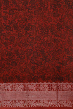Image of Mangalgiri Silk Bagru Printed Saree