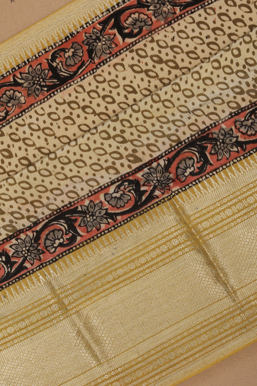 Mangalgiri Silk Bagru Printed Saree