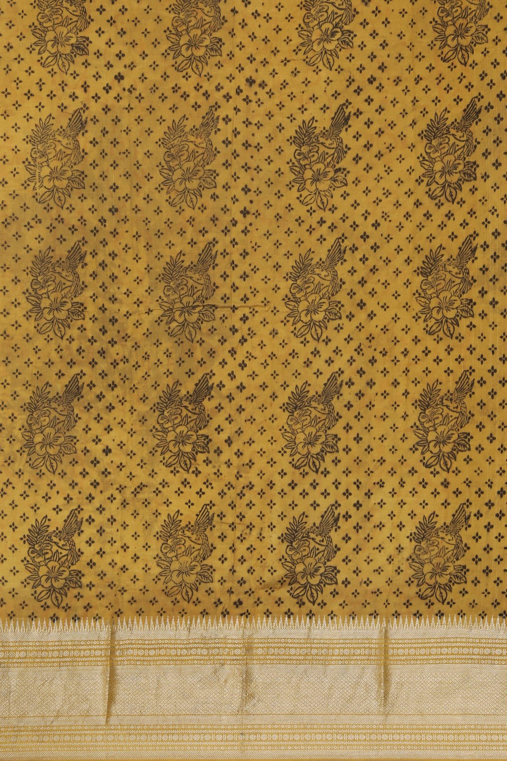 Mangalgiri Silk Bagru Printed Saree