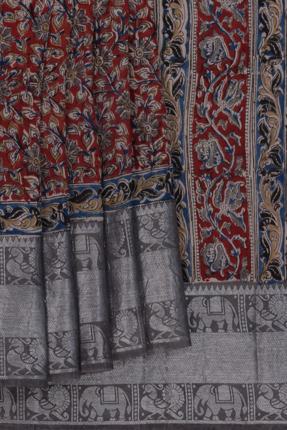 Image of Kalamkari Printed Saree
