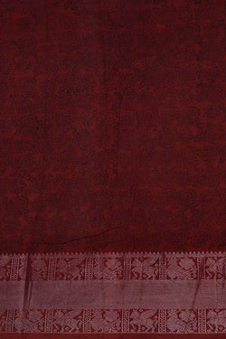 Image of Mangalgiri Silk Bagru Printed Saree