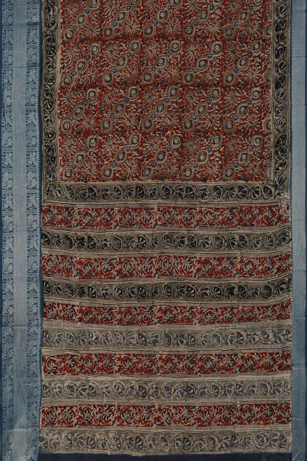 Mangalgiri Silk Bagru Printed Saree