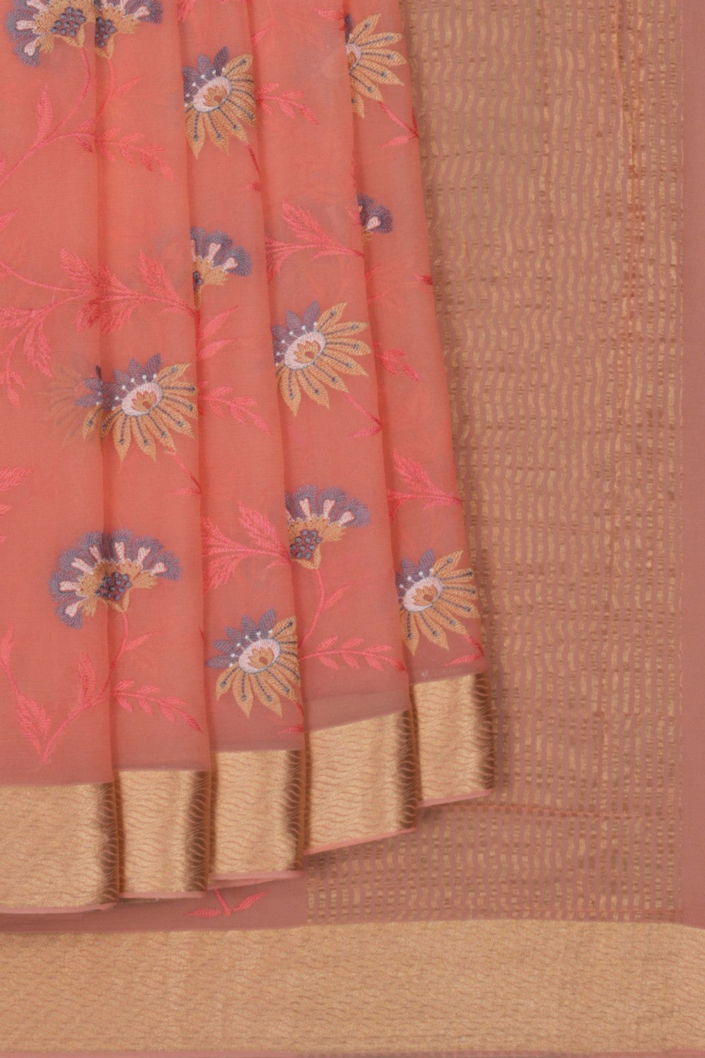 Image of Chiffon Embroidery Saree