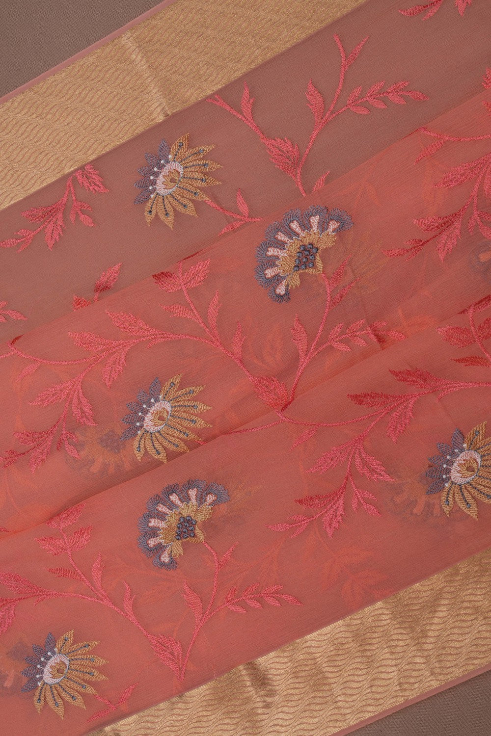 Image of Chiffon Embroidery Saree