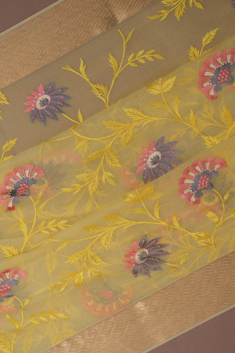 Image of Chiffon Embroidery Saree