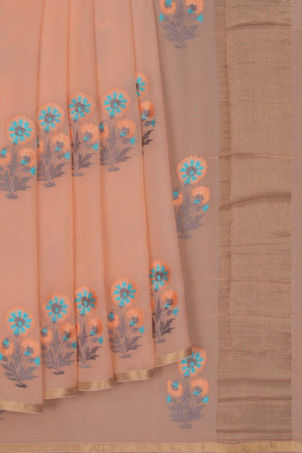 Image of Chiffon Embroidery Saree