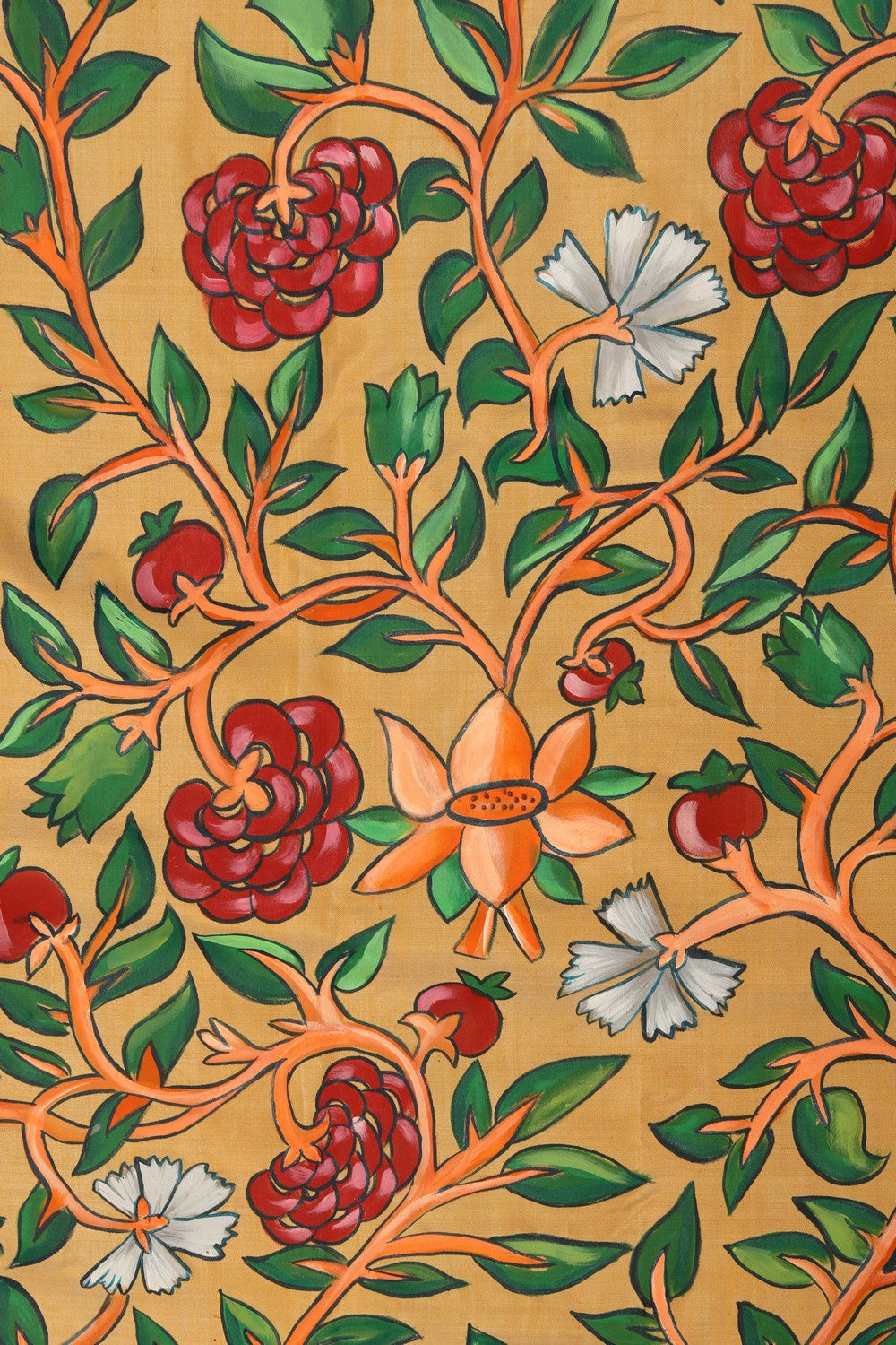 Rajkot Patola Floral Painted Saree