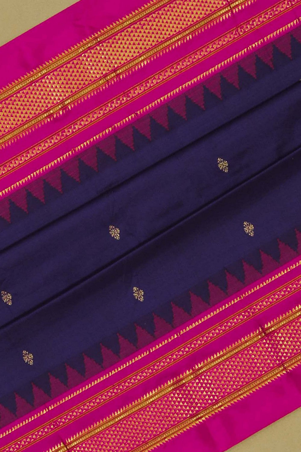 Image of Narayanpet Silk Indigo Blue Saree