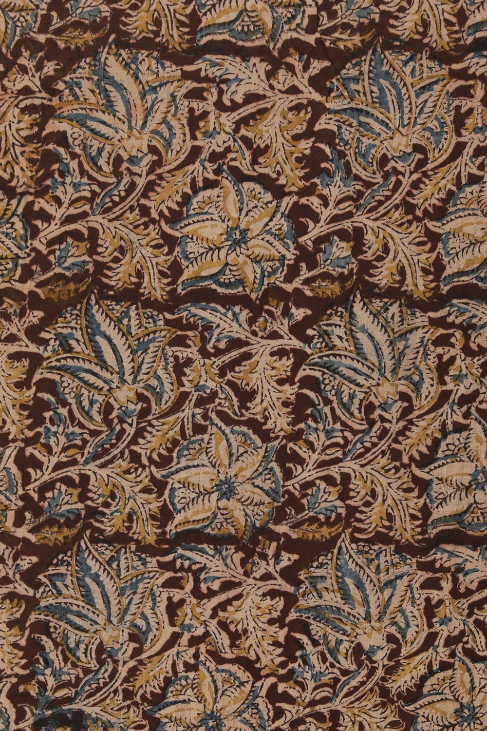 Kalamkari Brown Saree