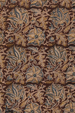 Image of Kalamkari Brown Saree