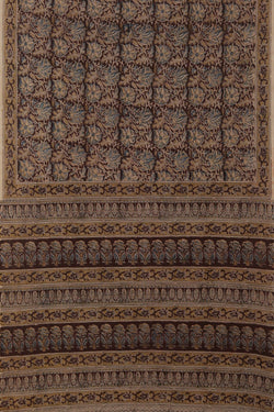 Image of Kalamkari Brown Saree
