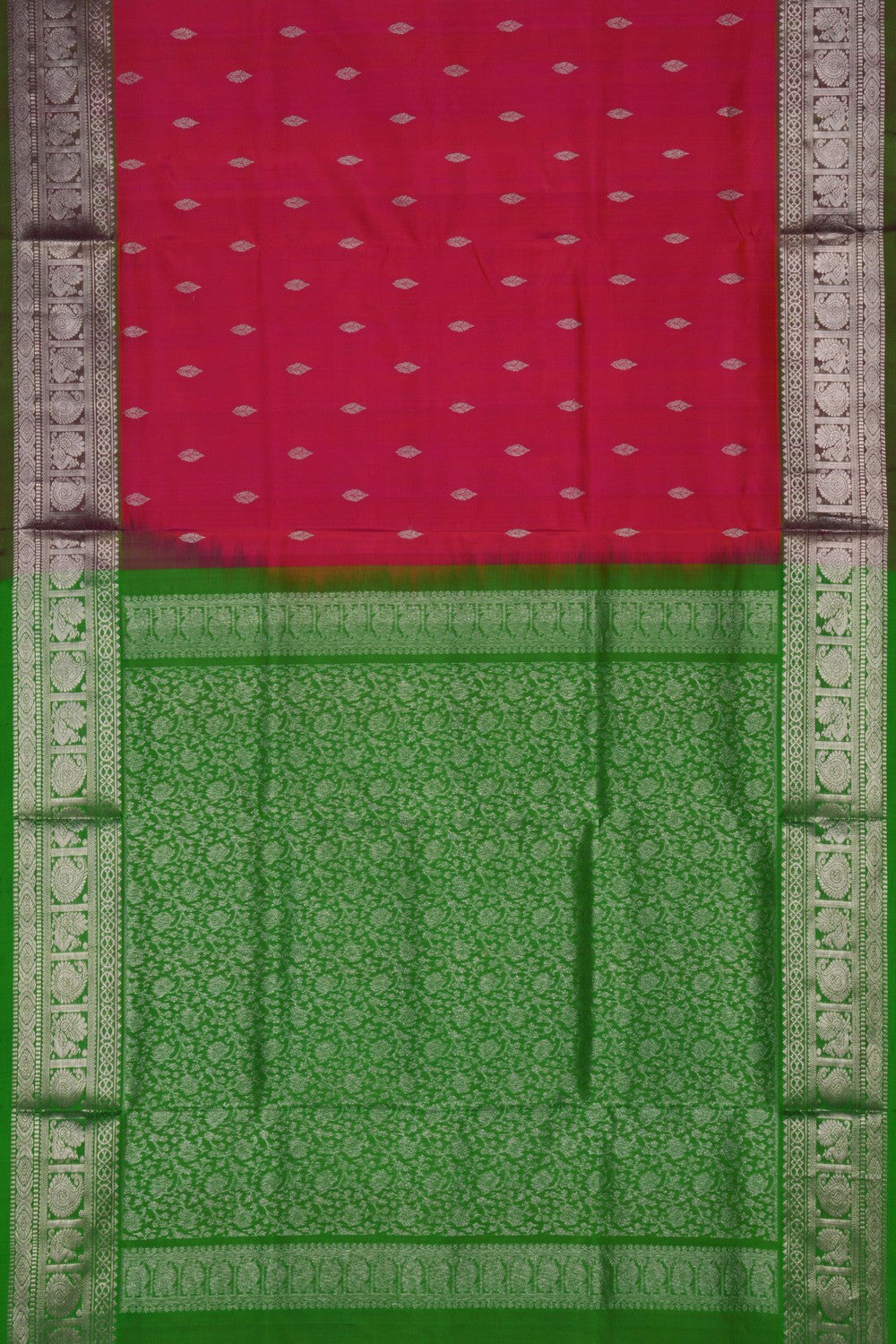 Image of Venkatagiri Silk Fuchsia Pink Saree