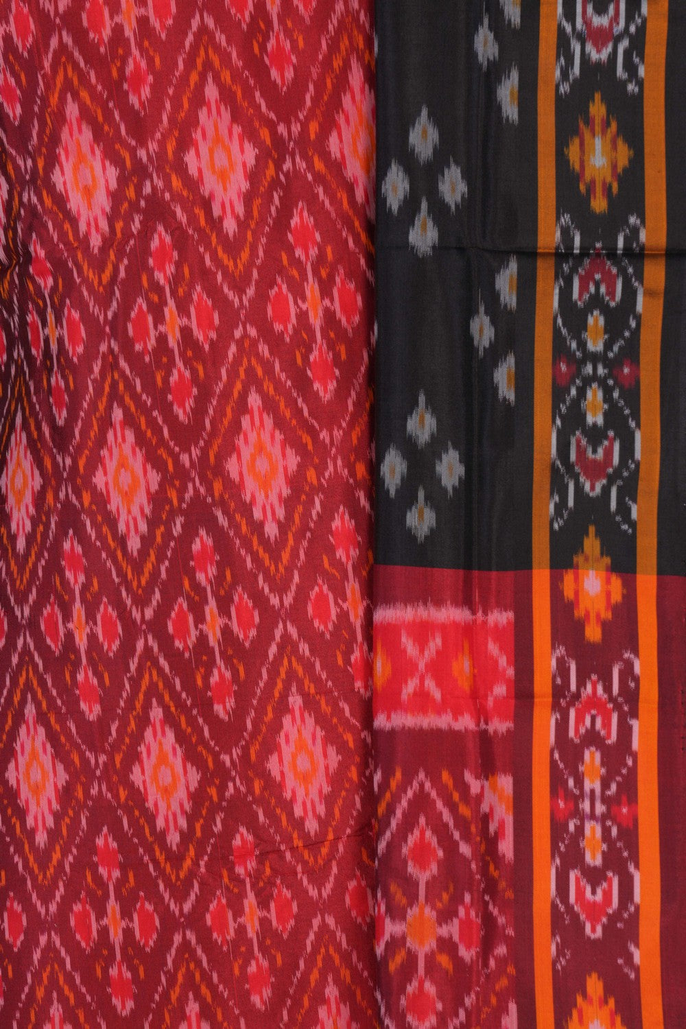 Image of Pochampally Silk Unstitched Suit Set Fabric (3 Pcs Set)