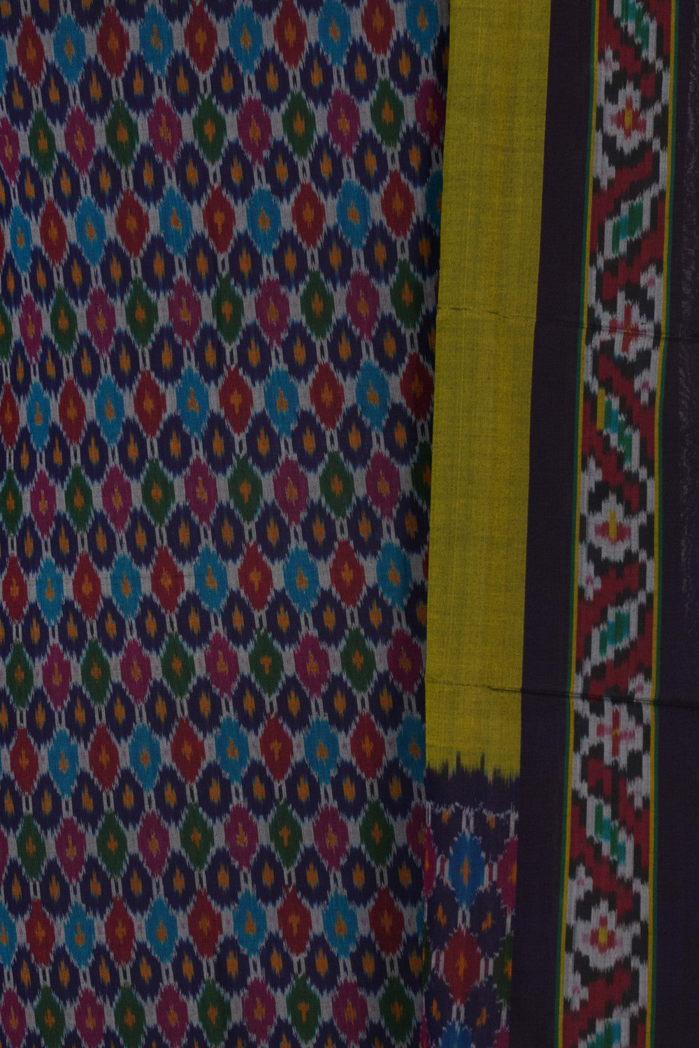 Image of Pochampally Silk Unstitched Suit Set Fabric (3 Pcs Set)