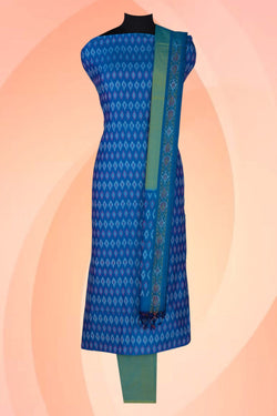 Image of Pochampally Silk Unstitched Suit Set Fabric (3 Pcs Set)