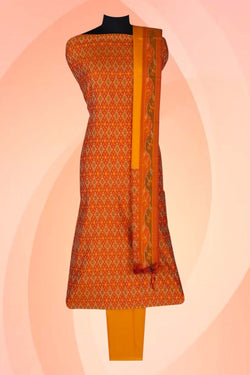 Image of Pochampally Silk Unstitched Suit Set Fabric (3 Pcs Set)
