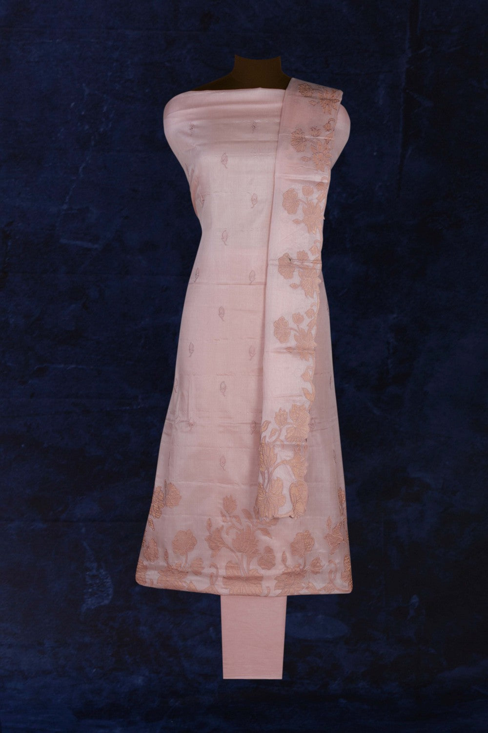 Image of Unstitched Suit Set Tussar Fabric (3 Pcs Set)