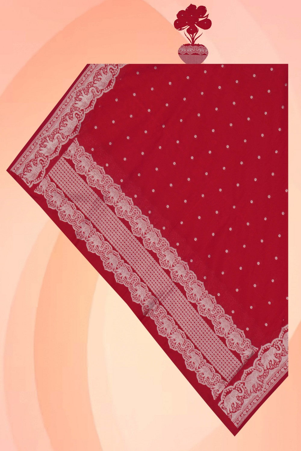 Banarasi Silk Pink Dupatta