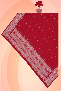 Image of Banarasi Silk Pink Dupatta