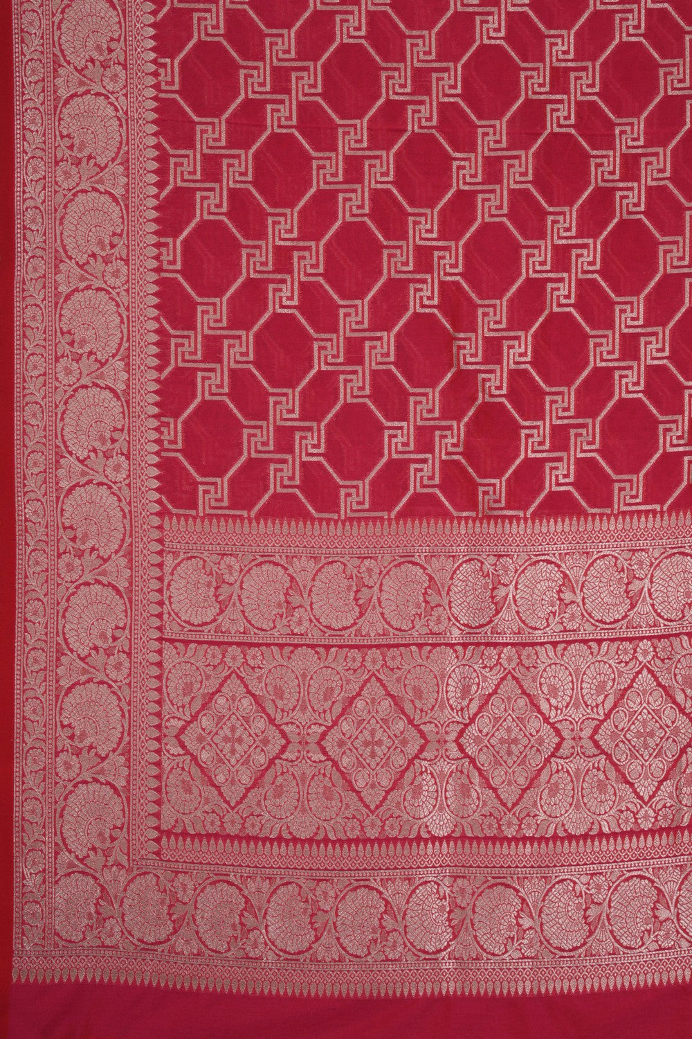 Image of Banarasi Silk Pink Dupatta