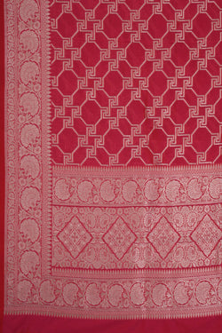 Image of Banarasi Silk Pink Dupatta