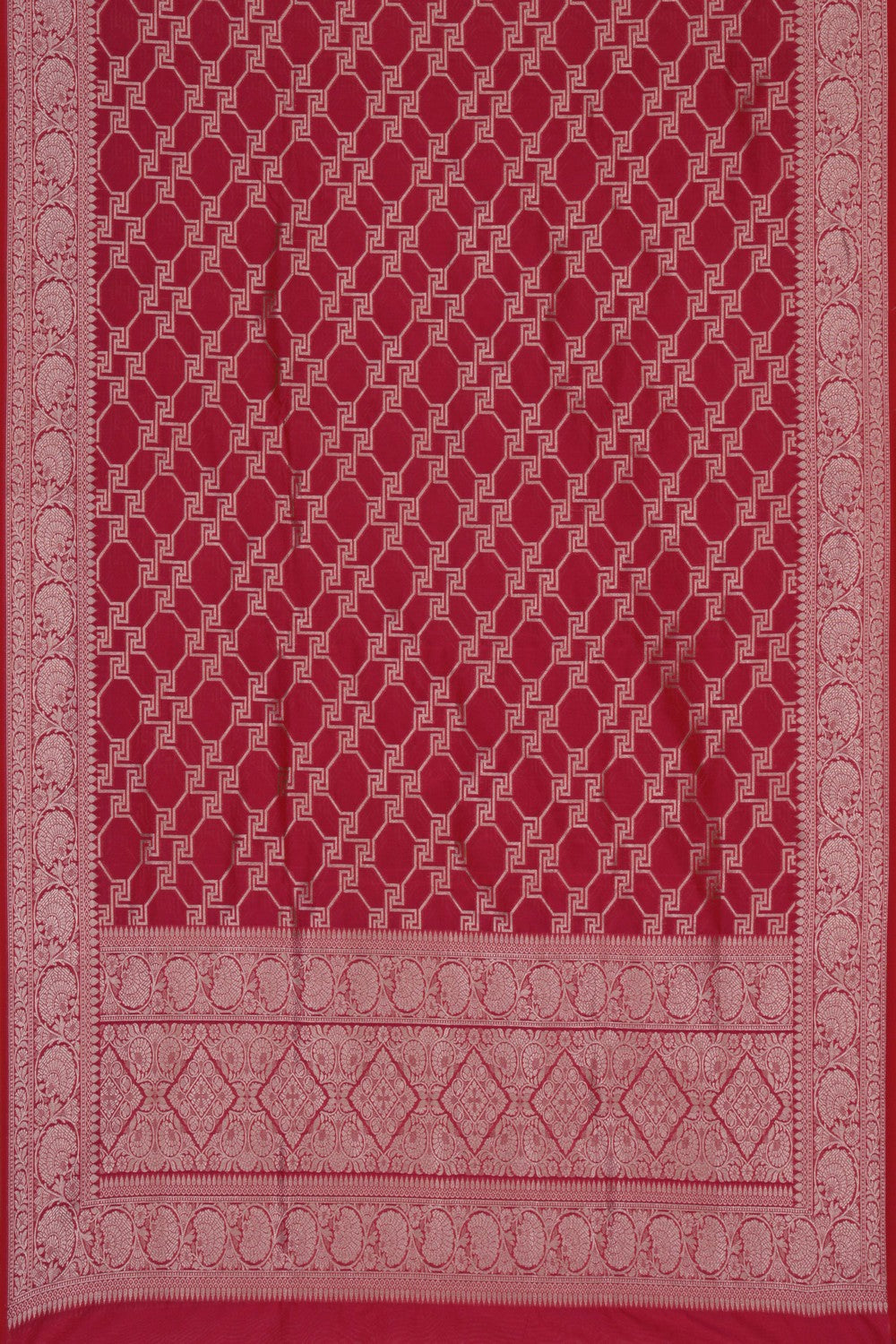 Image of Banarasi Silk Pink Dupatta
