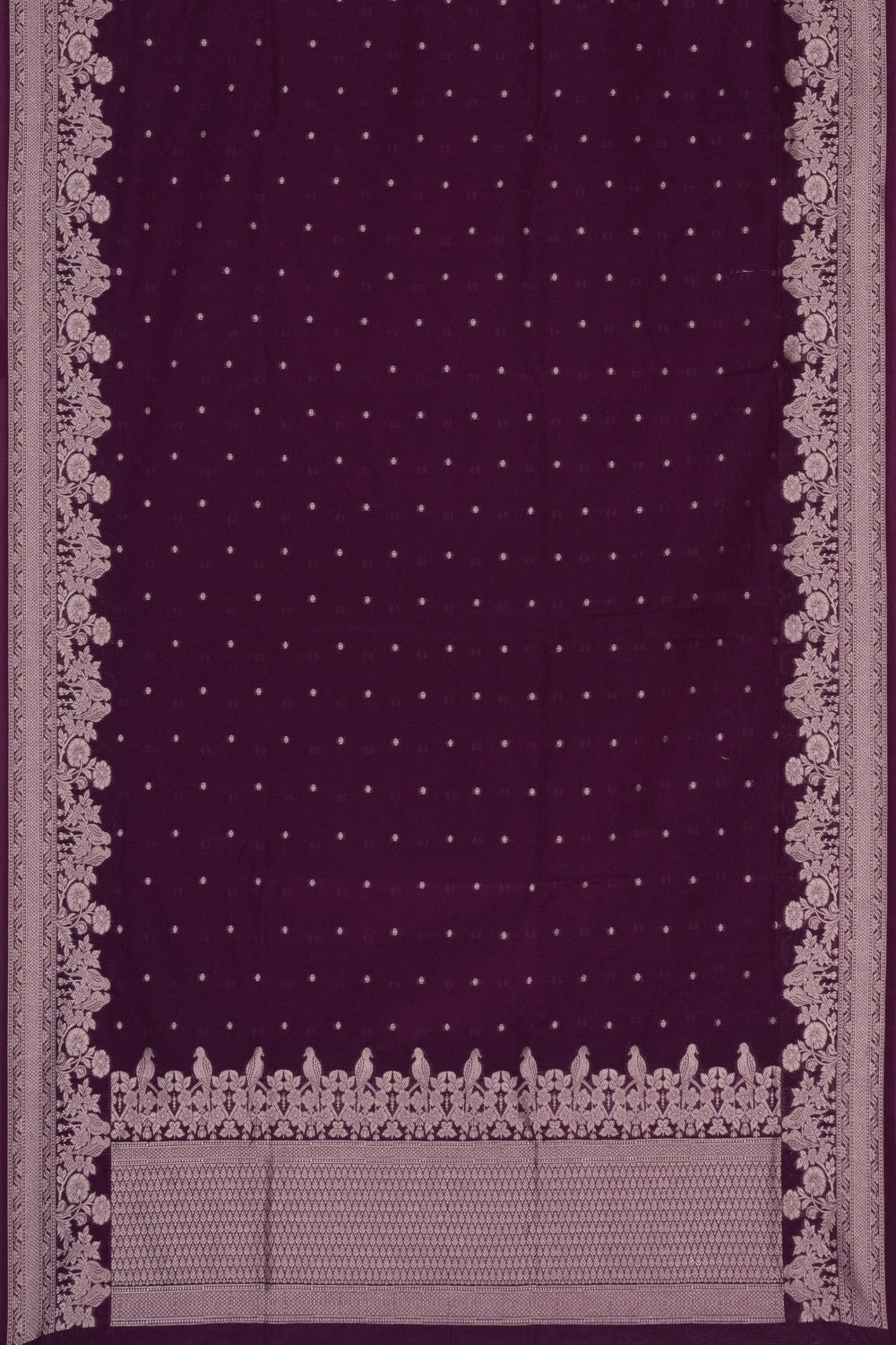 Image of Banarasi Silk Violet Dupatta