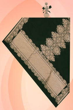 Image of Banarasi Silk Green Dupatta