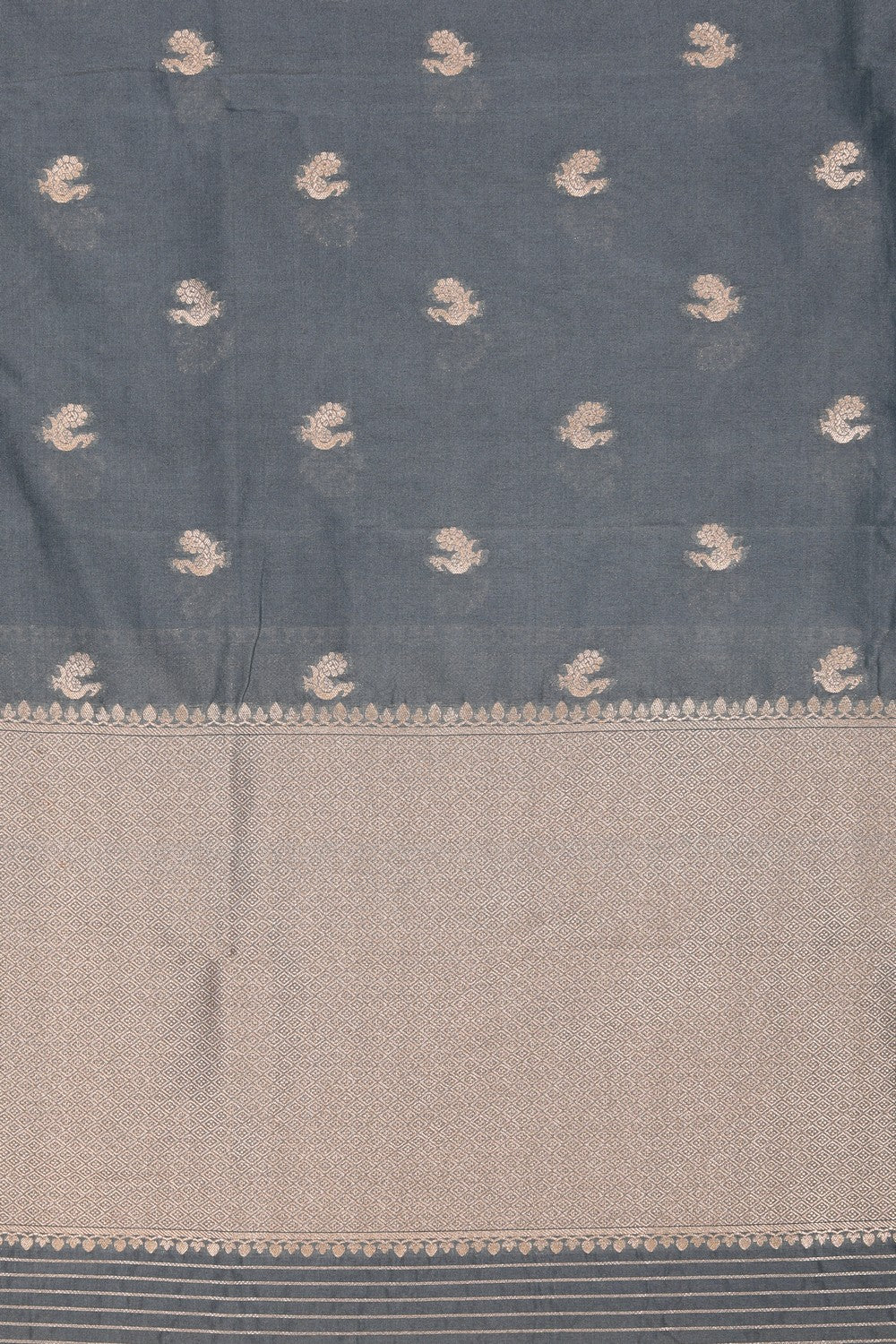 Banarasi Silk Grey Dupatta