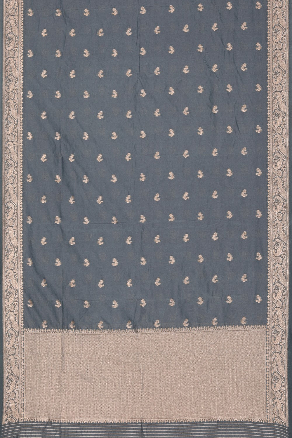 Banarasi Silk Grey Dupatta