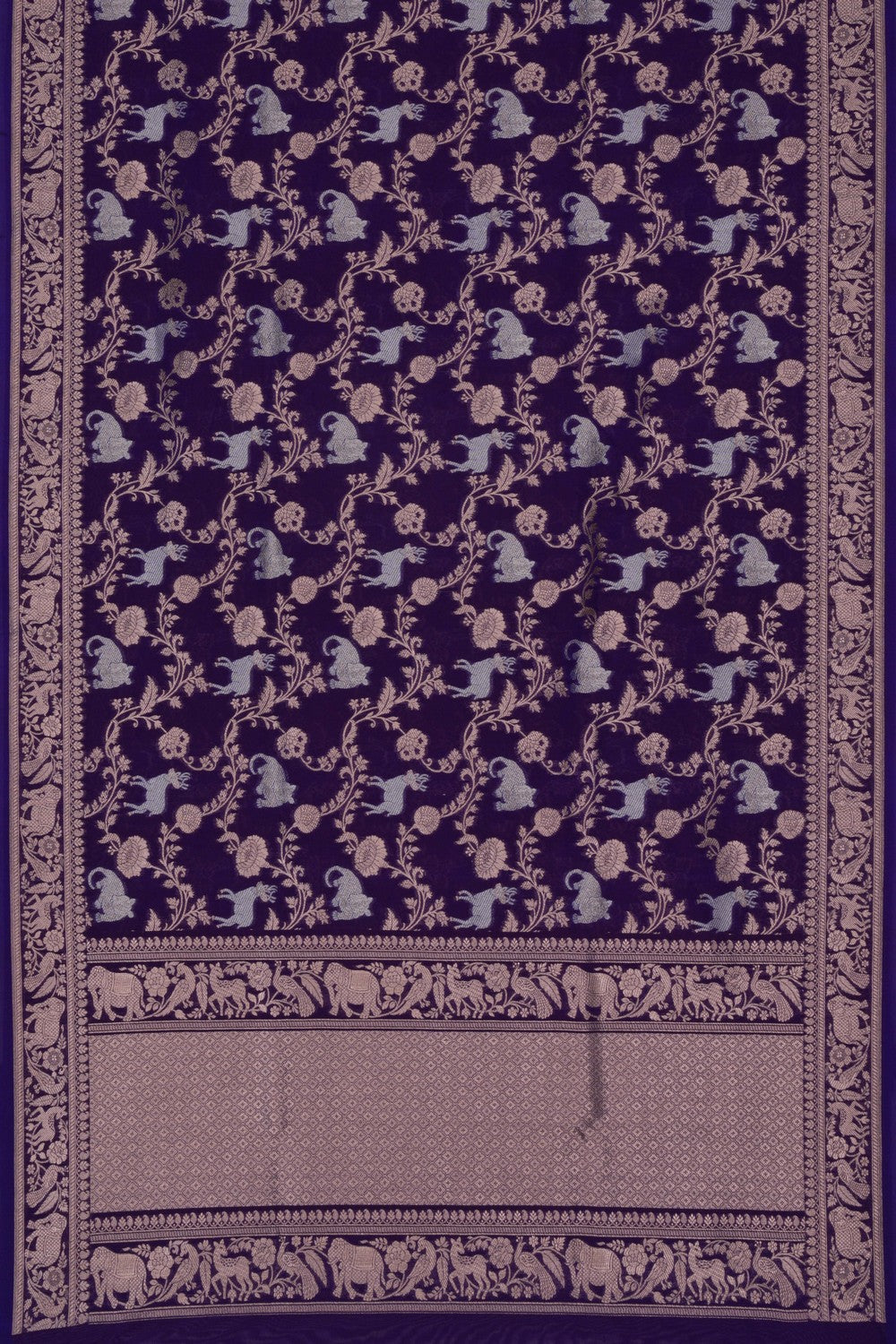 Banarasi Silk Purple Dupatta