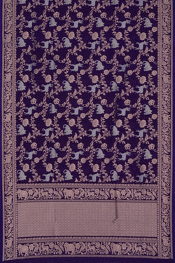Image of Banarasi Silk Purple Dupatta