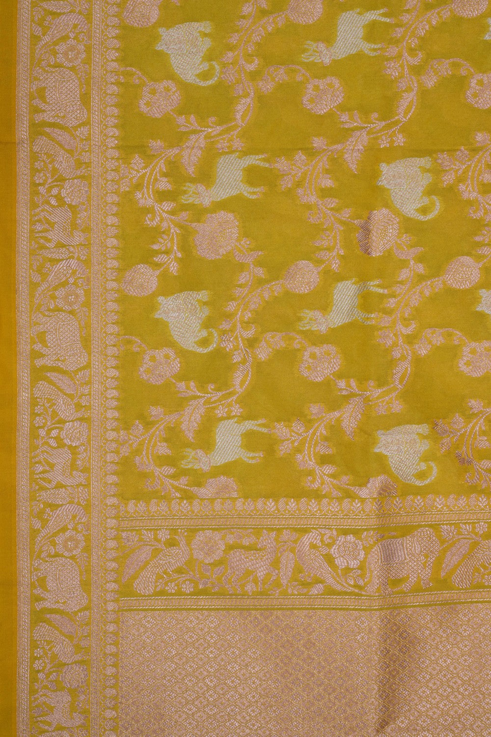 Image of Banarasi Silk Green Dupatta